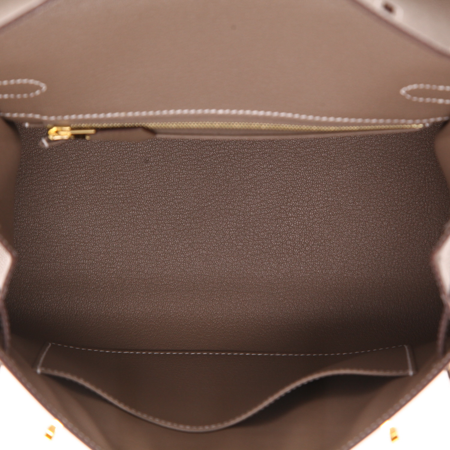 Hermès  Birkin 25 cm handbag  in etoupe epsom leather - Detail D3