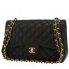 Chanel  Timeless Jumbo shoulder bag  in black quilted grained leather - 00pp thumbnail