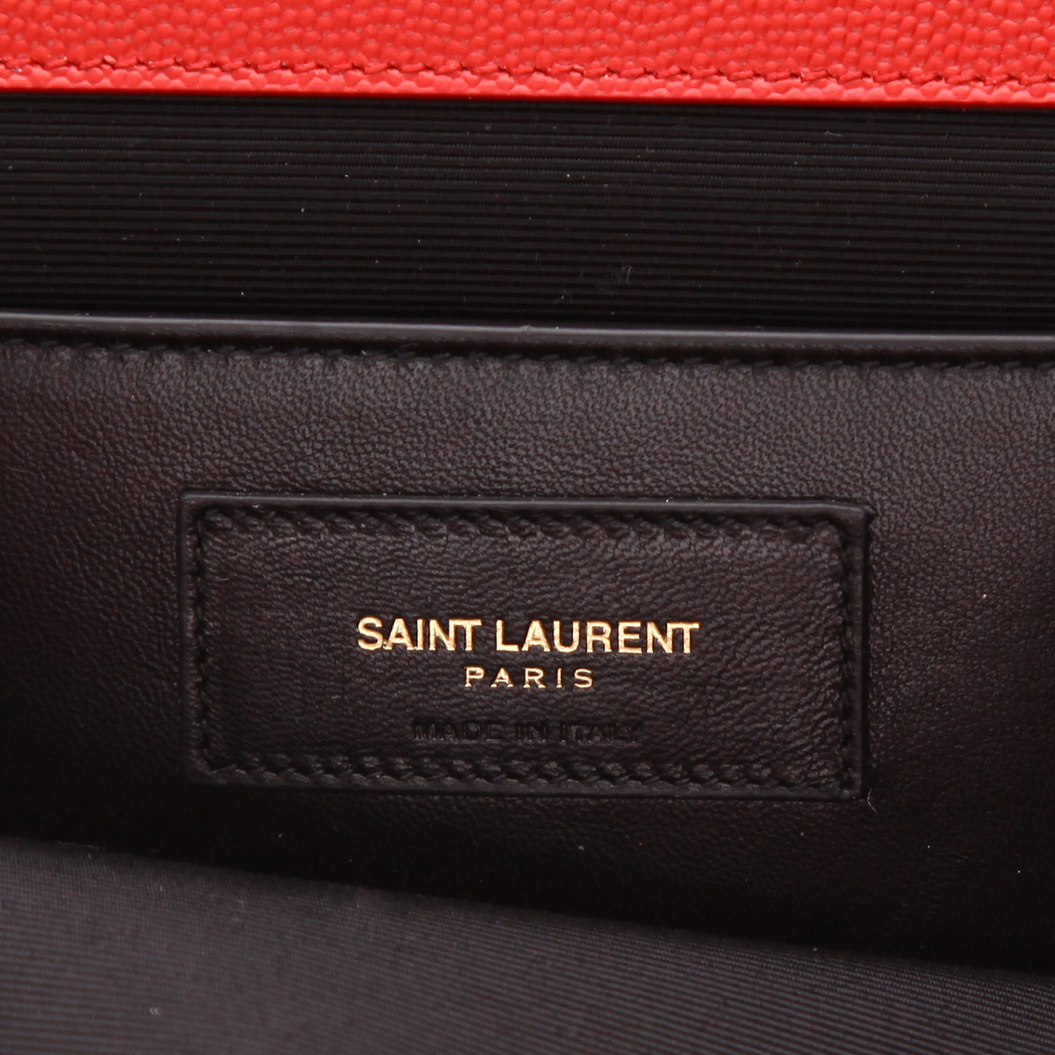 Pochette Saint Laurent  Kate in pelle martellata rossa - Detail D2