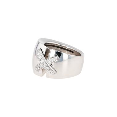 Bague Chaumet Lien taille XL en or blanc et diamants