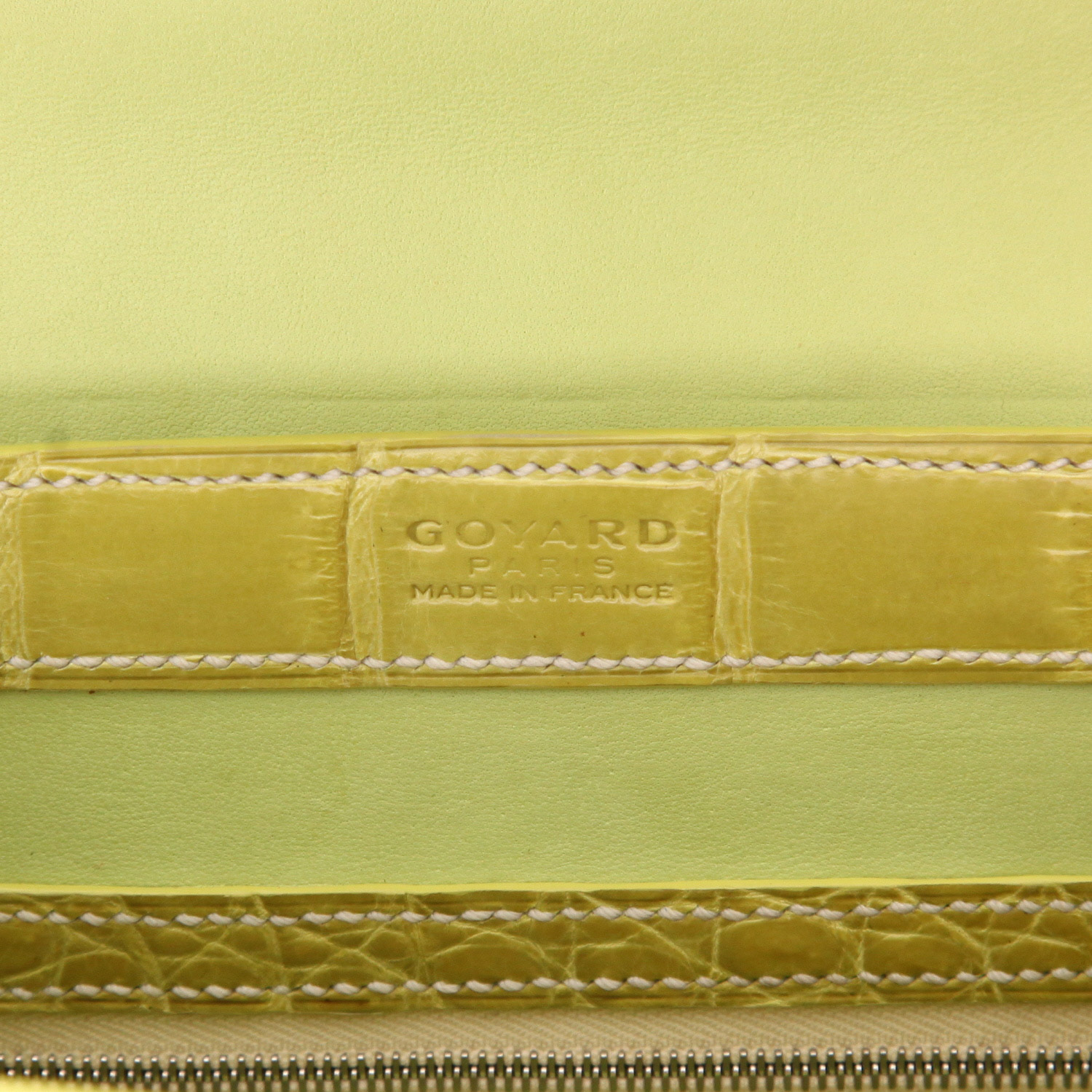 Sac à main Goyard  Saigon en crocodile vert - Detail D2