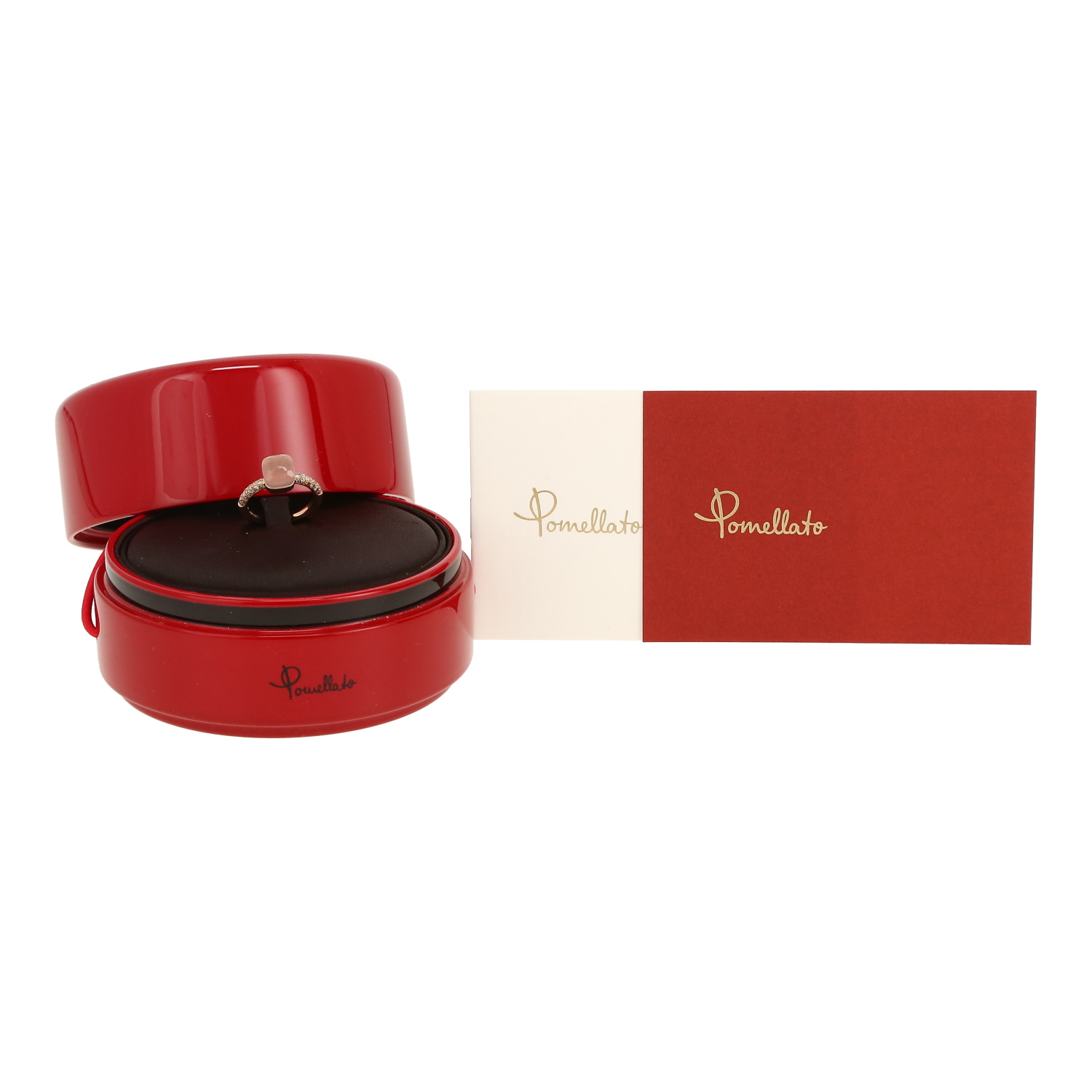 Pomellato Nudo Petit ring in pink gold, quartz and diamonds - Detail D2