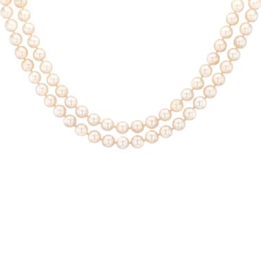 Collana Boucheron  in oro giallo, perle coltivate e diamanti