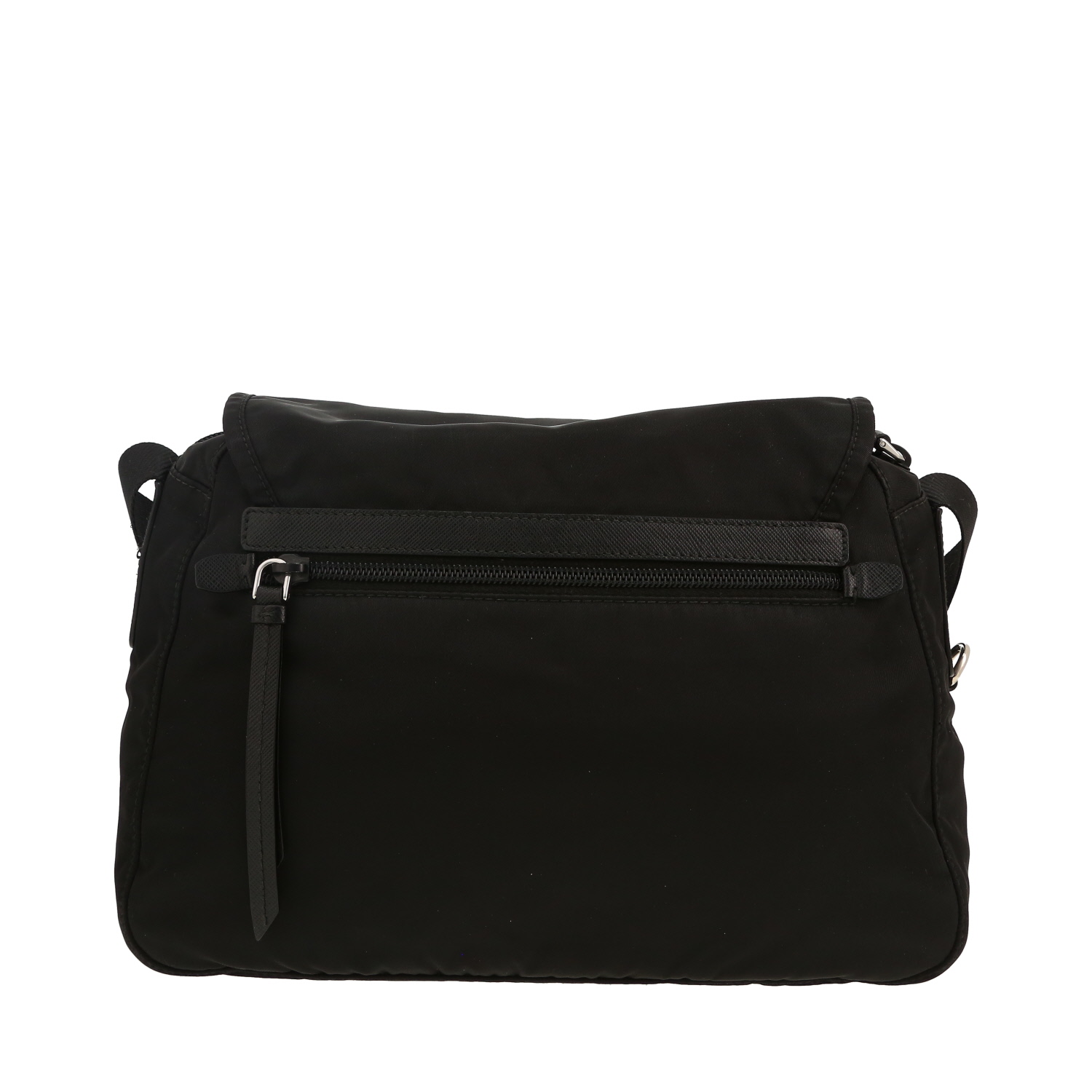 Sac bandoulière Prada  Re-nylon en toile et cuir noire - Detail D4