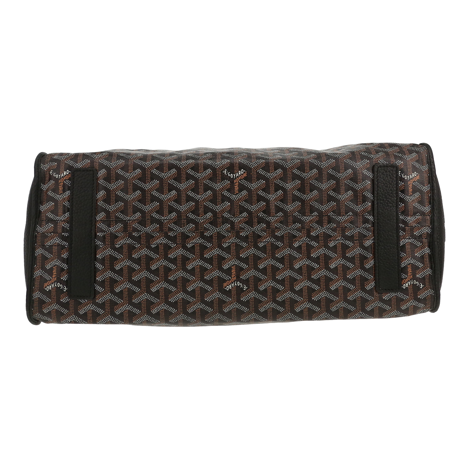 Borsa Goyard Hardy in tela Monogram rivestita nera e pelle nera - Detail D1