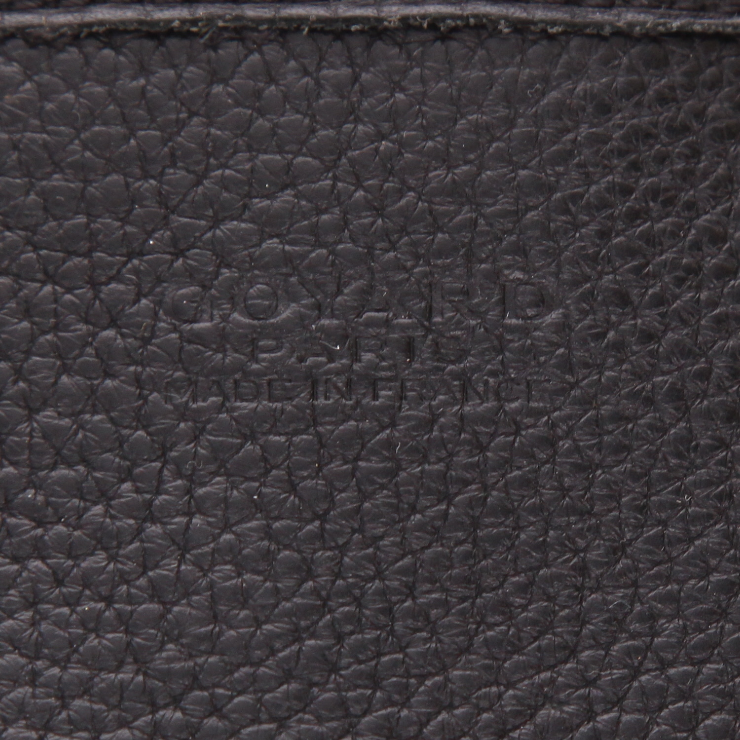 Borsa Goyard Hardy in tela Monogram rivestita nera e pelle nera - Detail D2