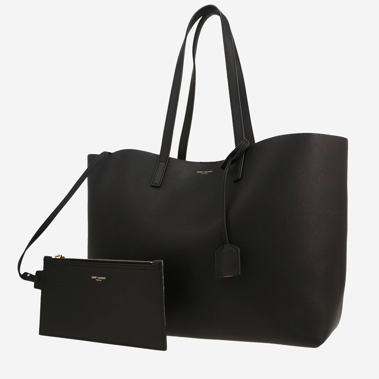 Saint Laurent  Cabas YSL shopping bag  in black leather