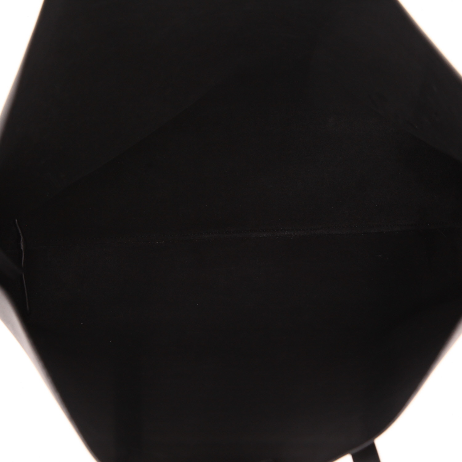 Saint Laurent Cabas YSL shopping bag in black leather - Detail D3