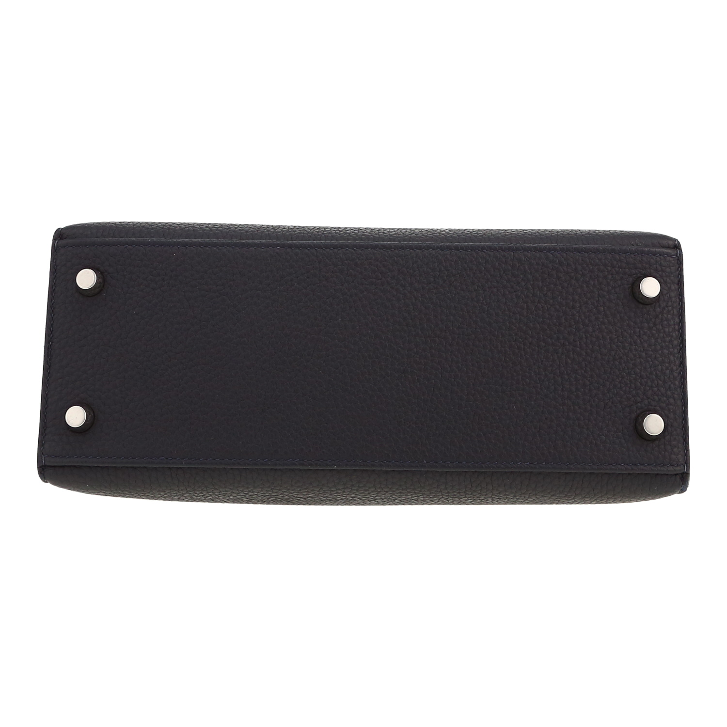 Borsa Hermès  Kelly 25 cm in pelle togo blu indaco - Detail D1