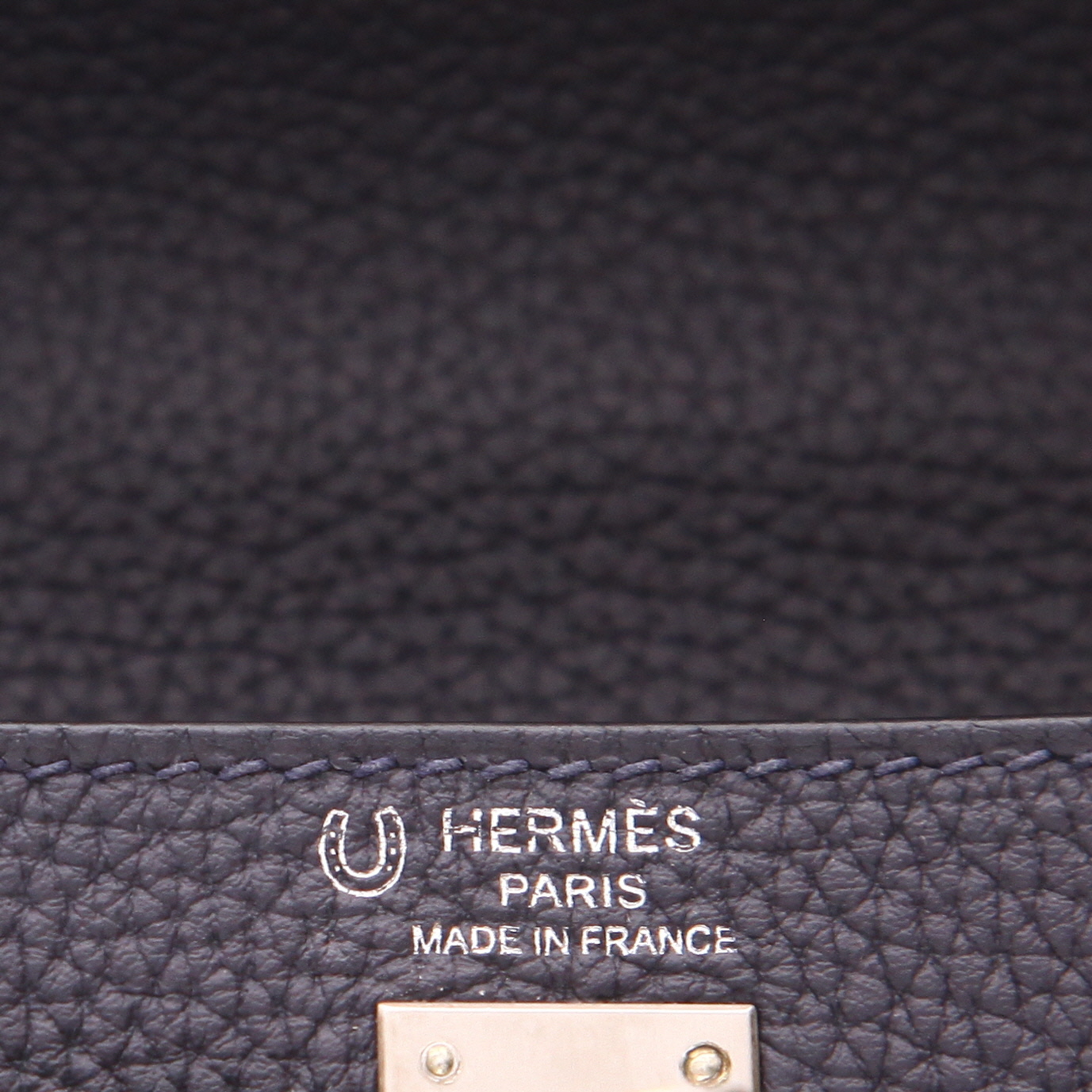 Borsa Hermès  Kelly 25 cm in pelle togo blu indaco - Detail D2