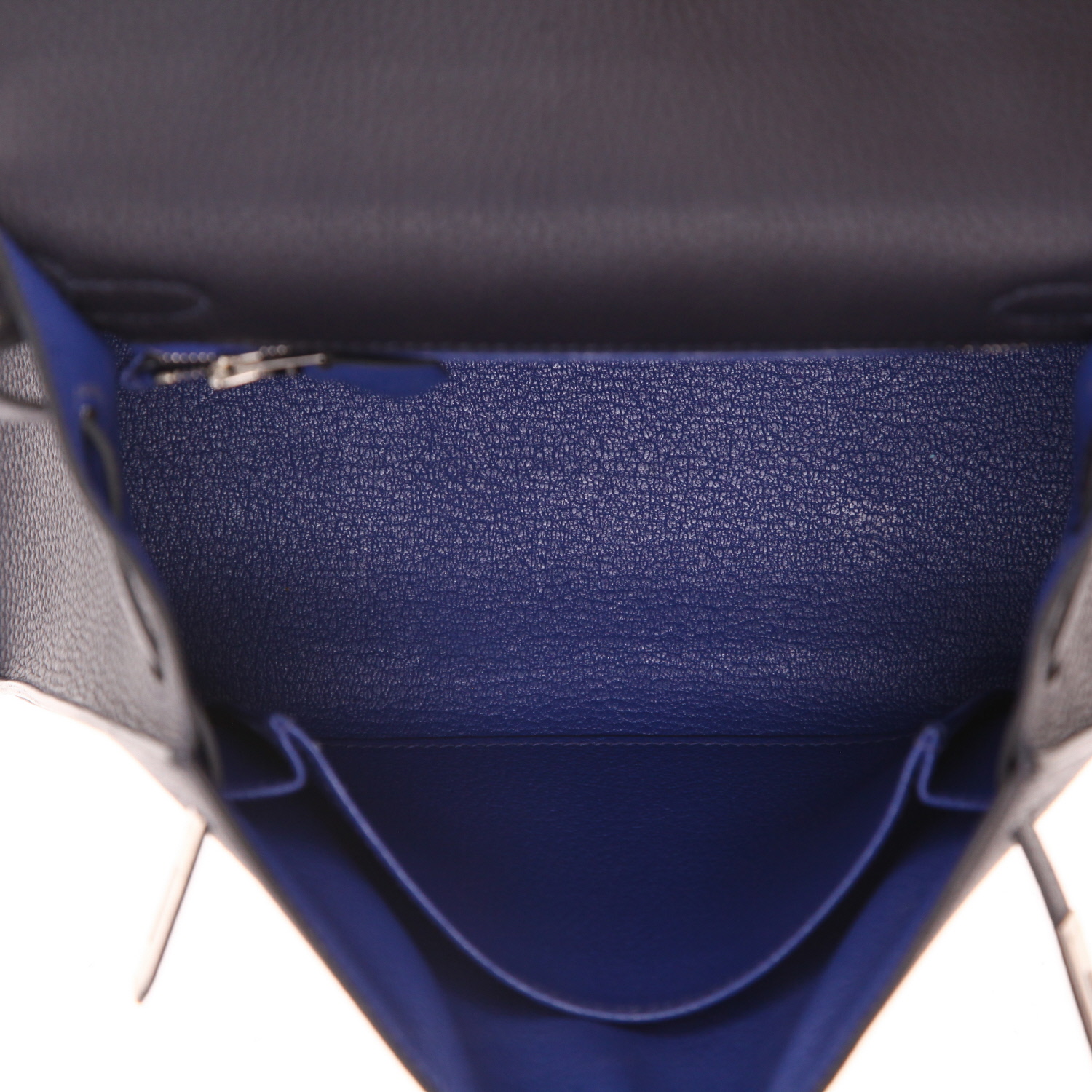 Borsa Hermès  Kelly 25 cm in pelle togo blu indaco - Detail D3