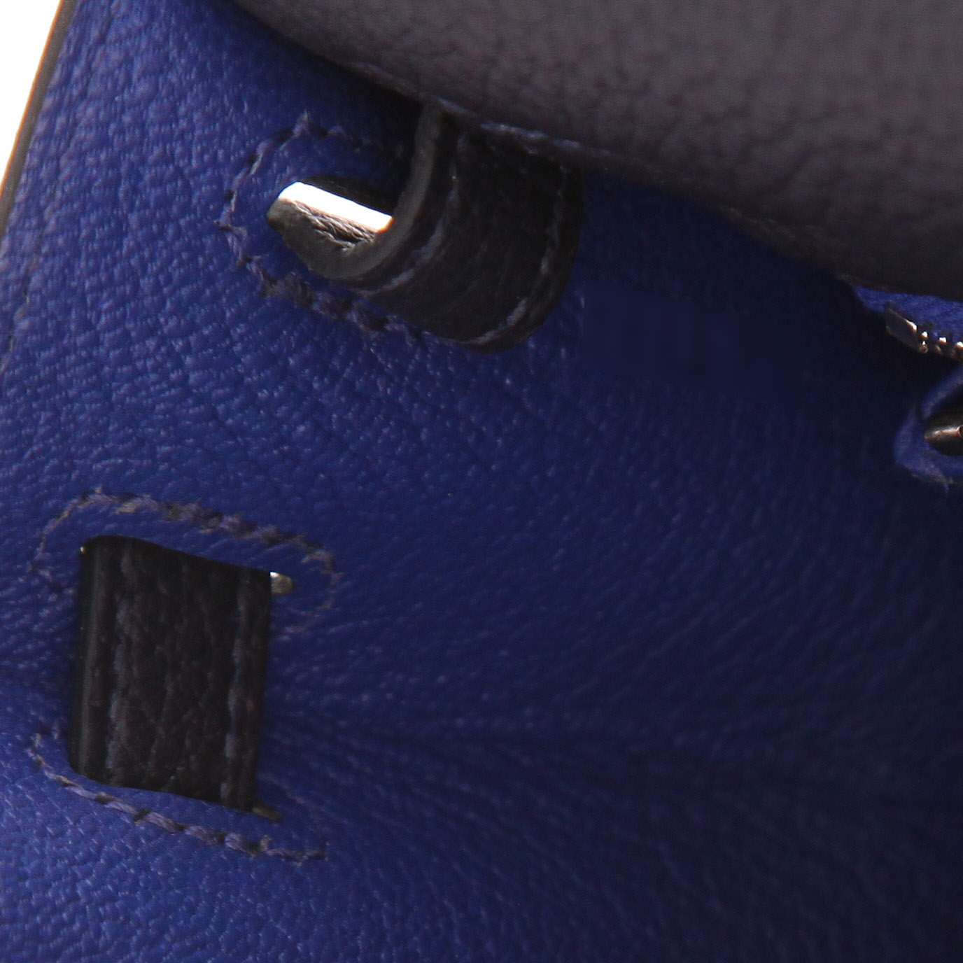 Borsa Hermès  Kelly 25 cm in pelle togo blu indaco - Detail D4