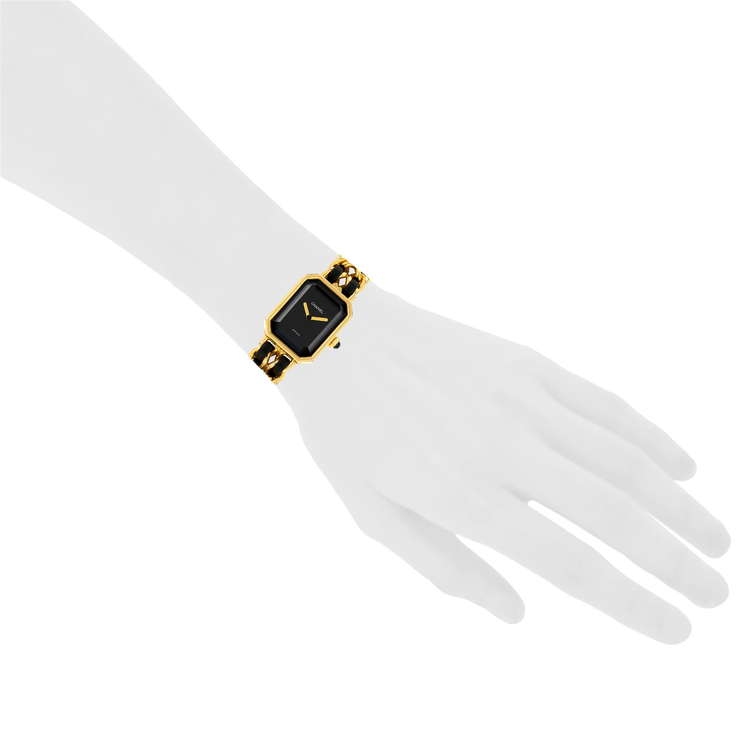 Reloj Chanel Première talla L  de oro chapado Ref: Chanel - H0001  Circa 1990 - Detail D1