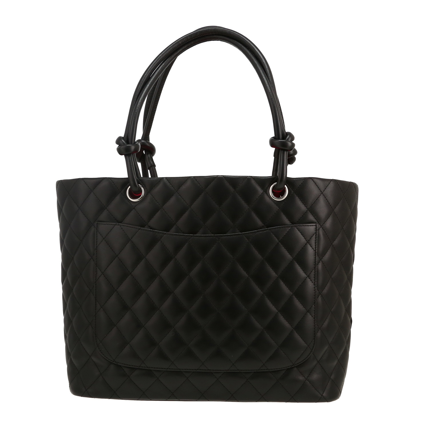 Bolso de mano Chanel  Cambon en cuero acolchado negro - Detail D4