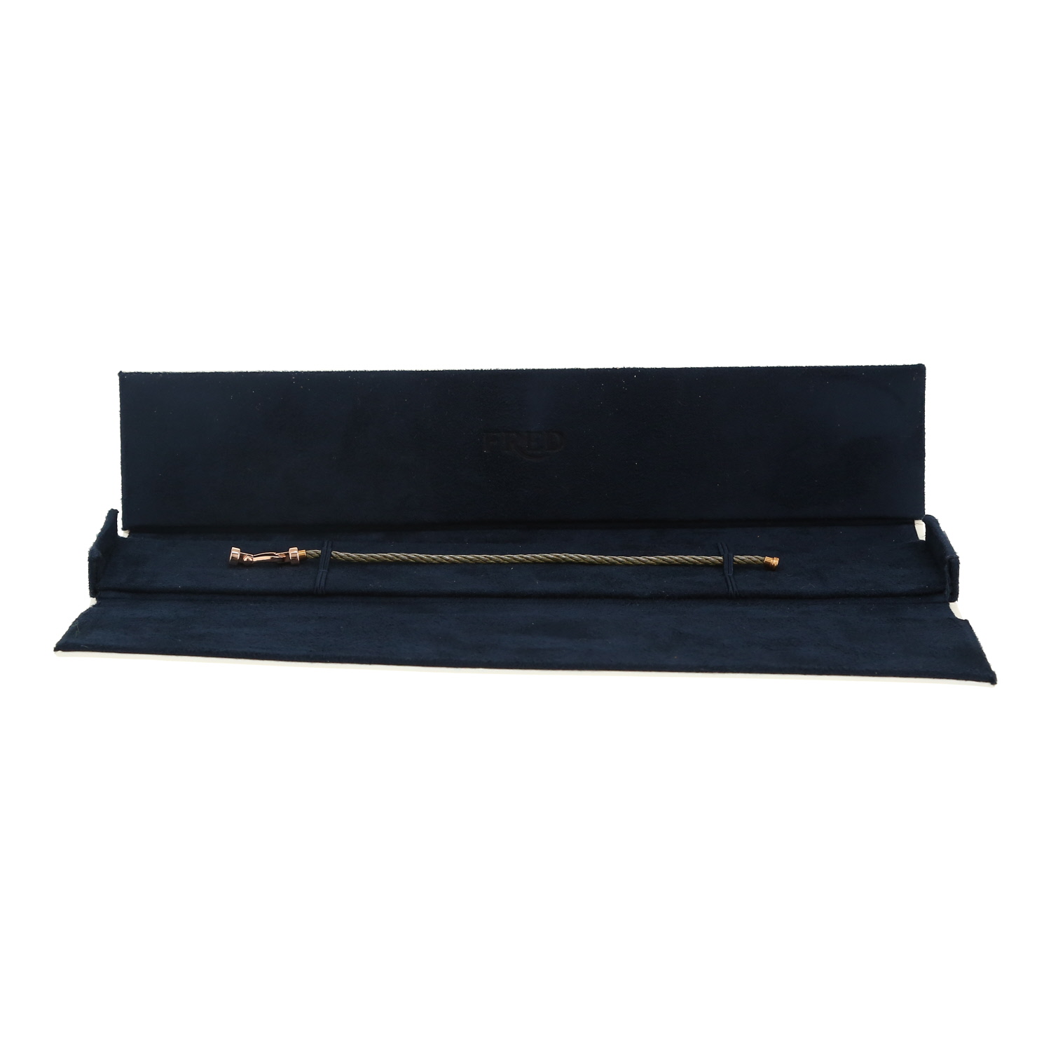 Fred Force 10 medium model bracelet in pink gold and stainless steel - Detail D2