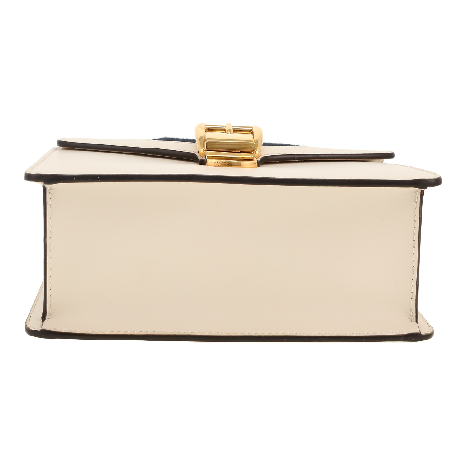 Gucci  Sylvie shoulder bag  in cream color leather - Detail D1