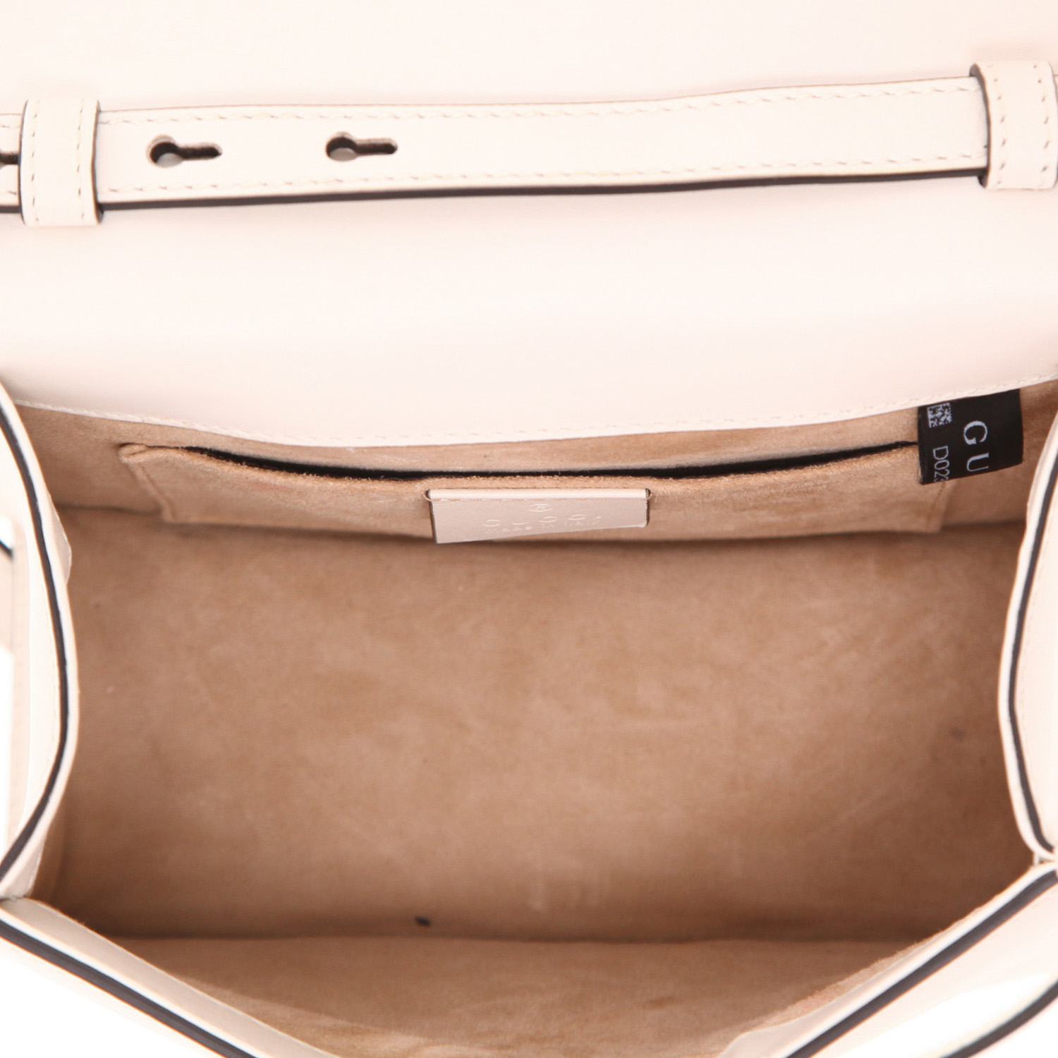 Sac bandoulière Gucci  Sylvie en cuir crème - Detail D3