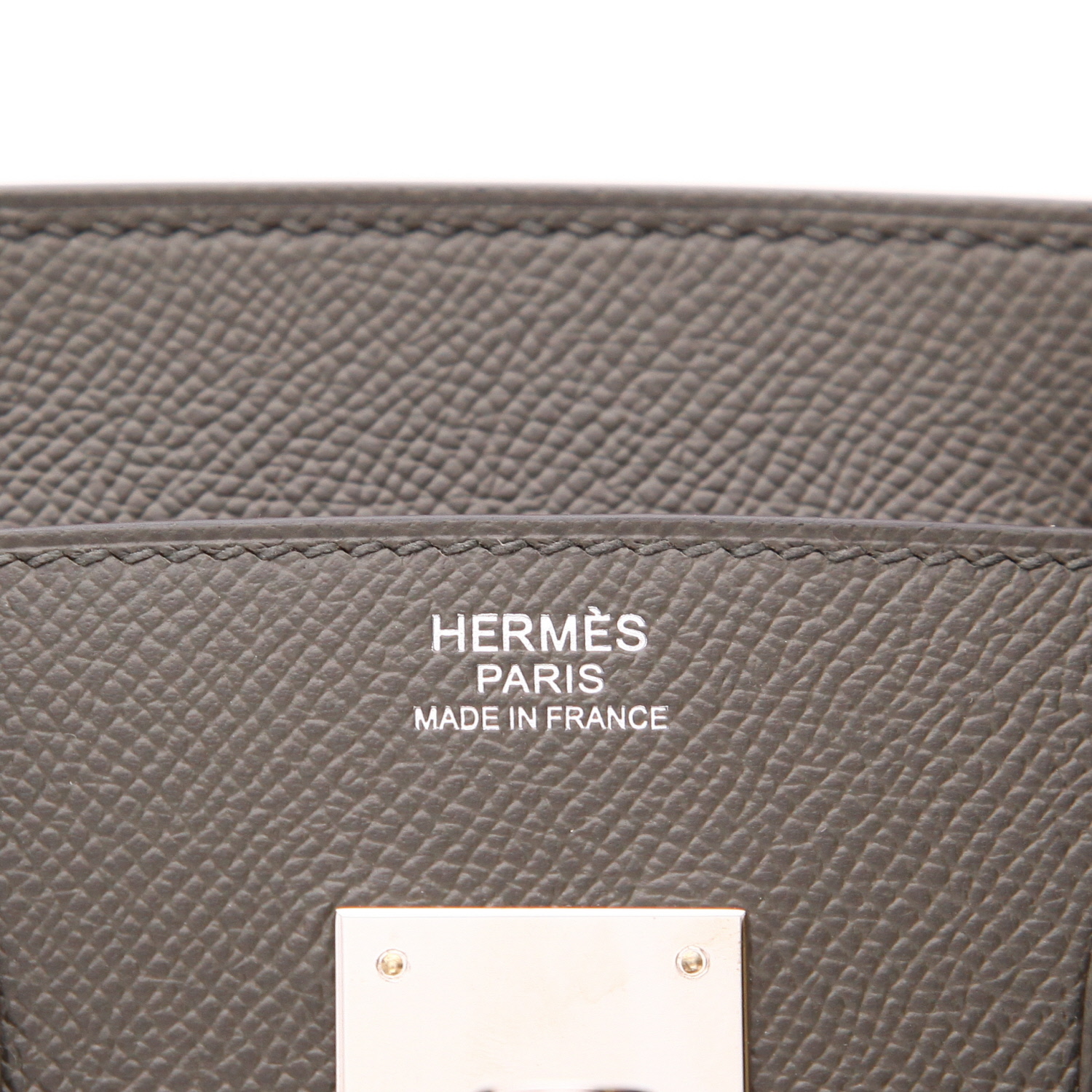 Sac à main Hermès  Birkin 30 cm en cuir epsom Vert de Gris - Detail D2
