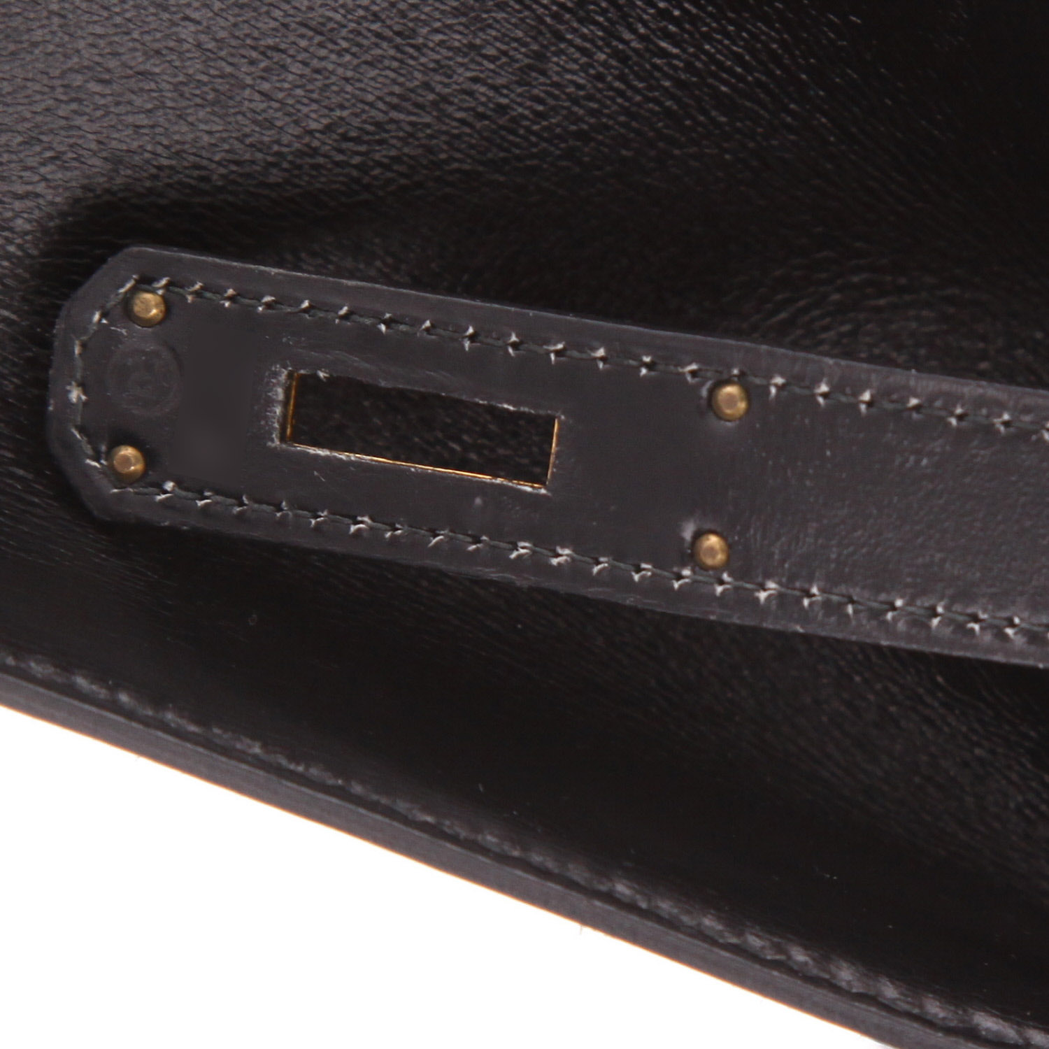 Sac à main Hermès  Kelly 28 cm en cuir box noir - Detail D4