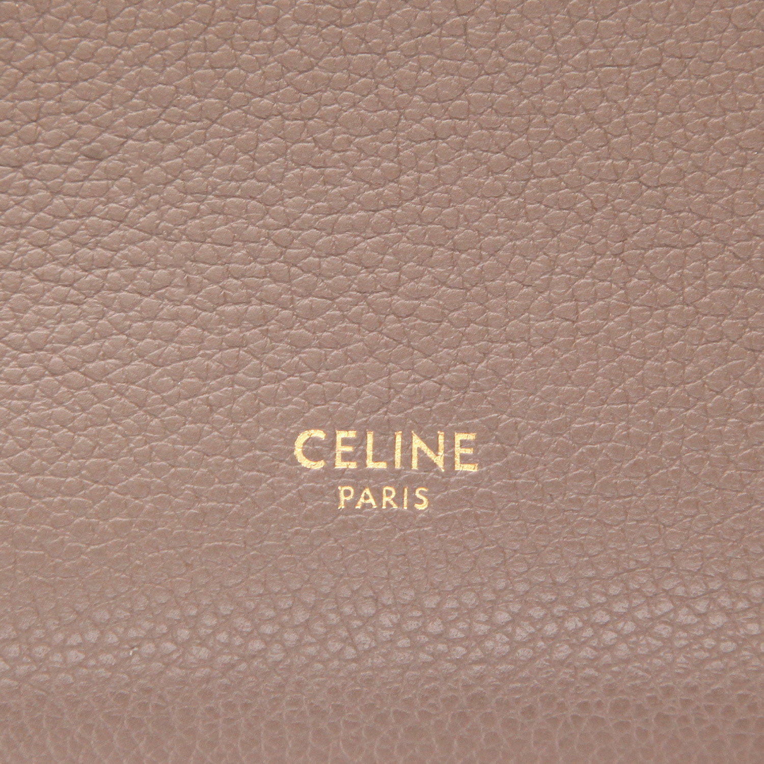 Celine Sac Sangle handbag in taupe grained leather - Detail D2