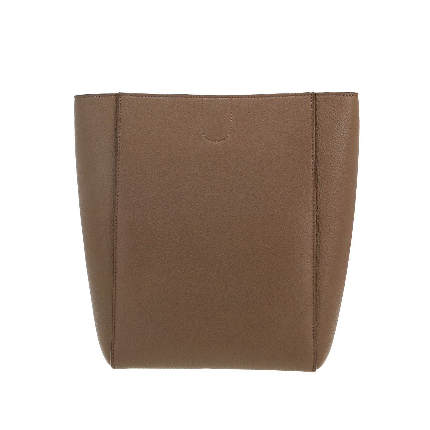 Celine Sac Sangle handbag in taupe grained leather - Detail D4
