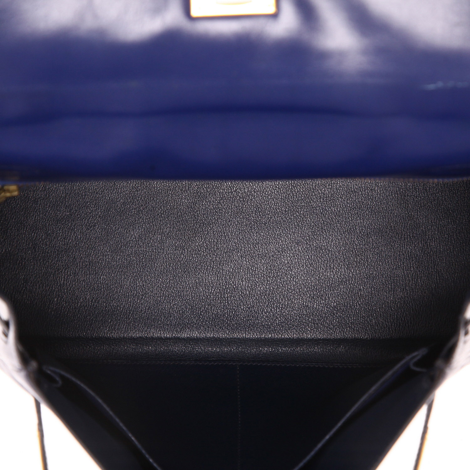 Sac à main Hermès  Kelly 32 cm en cuir box bleu - Detail D3