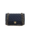 Sac à main Chanel  Timeless Classic en cuir grainé matelassé bleu-marine - 360 thumbnail