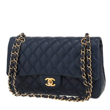 Bolso de mano Chanel  Timeless Classic en cuero granulado acolchado azul marino