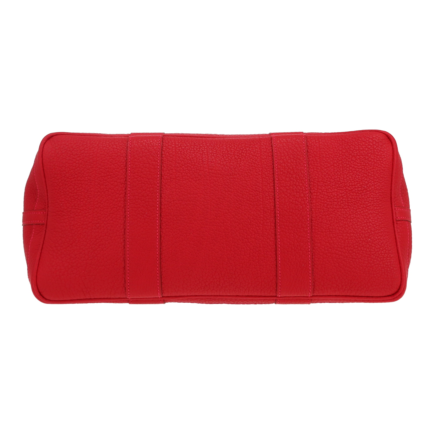 Hermès  Garden shopping bag  in red Piment togo leather - Detail D1