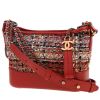 Chanel  Gabrielle  small model  shoulder bag  in red tweed  and red leather - 00pp thumbnail