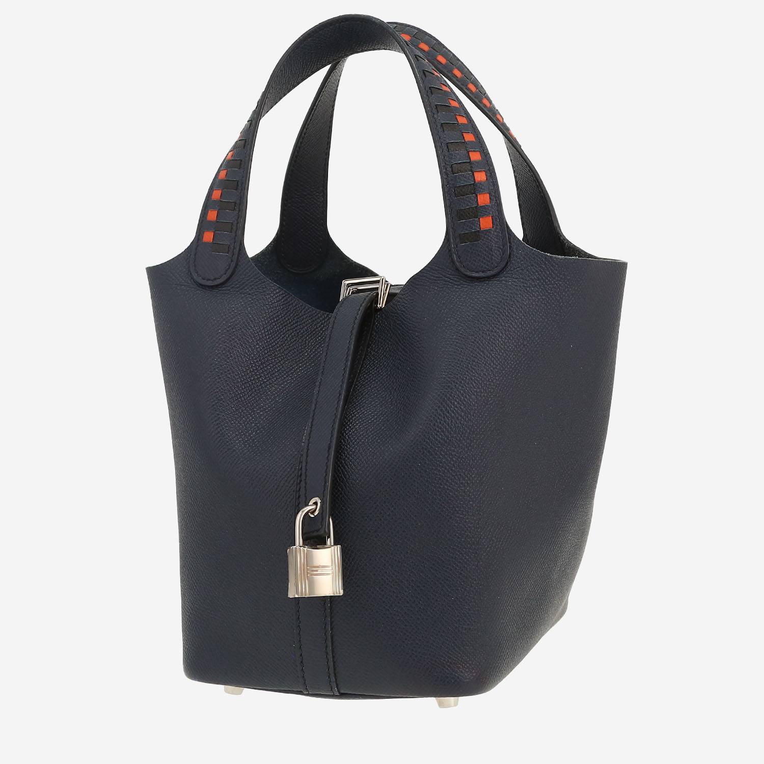 Hermès  Picotin 18 cm handbag  in Bleu Encre epsom leather