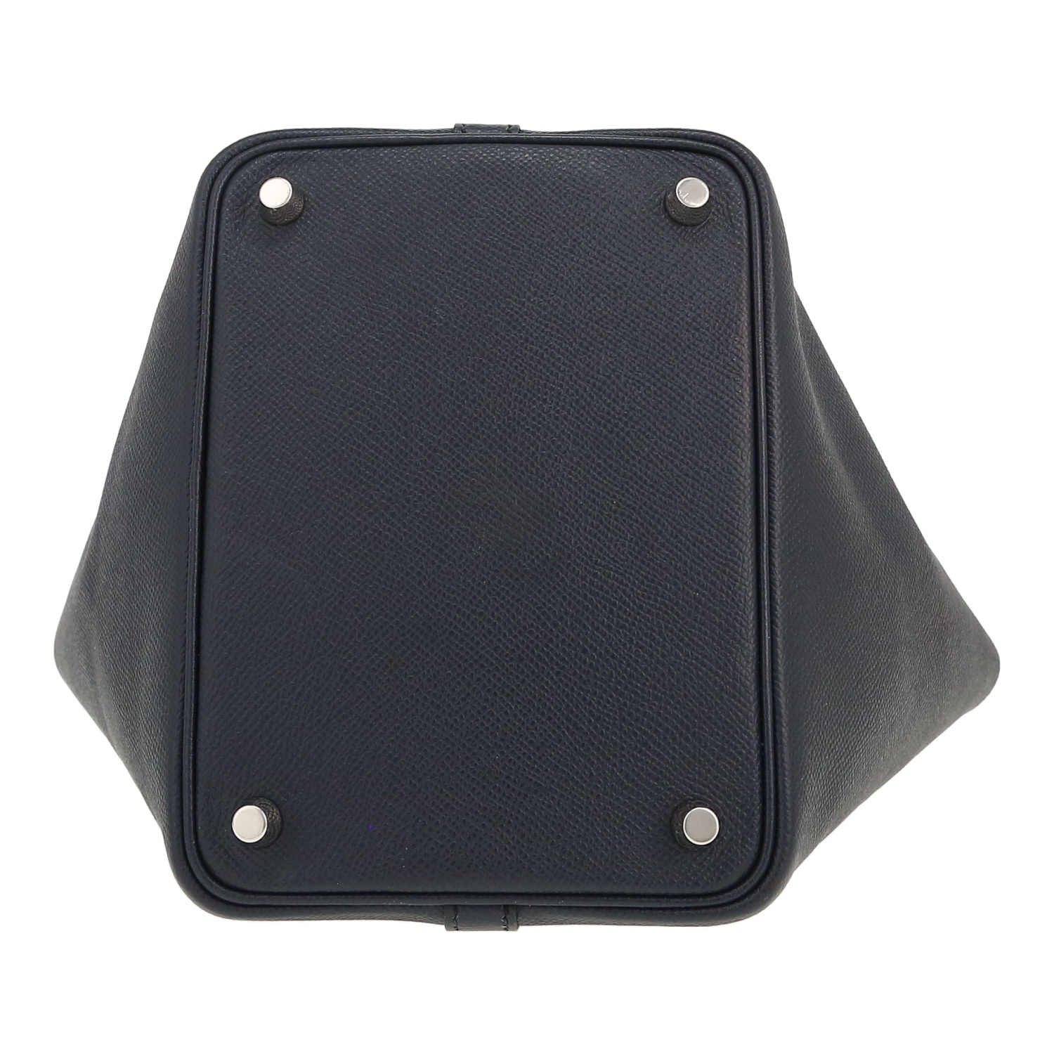 Bolso de mano Hermès  Picotin 18 cm en cuero epsom Bleu Encre - Detail D1