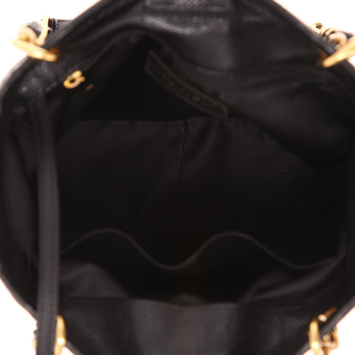 Bolso de mano Chanel  Shopping GST modelo pequeño  en cuero granulado acolchado negro - Detail D3