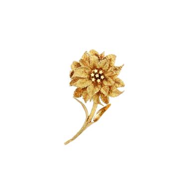 Spilla Hermès  in oro giallo
