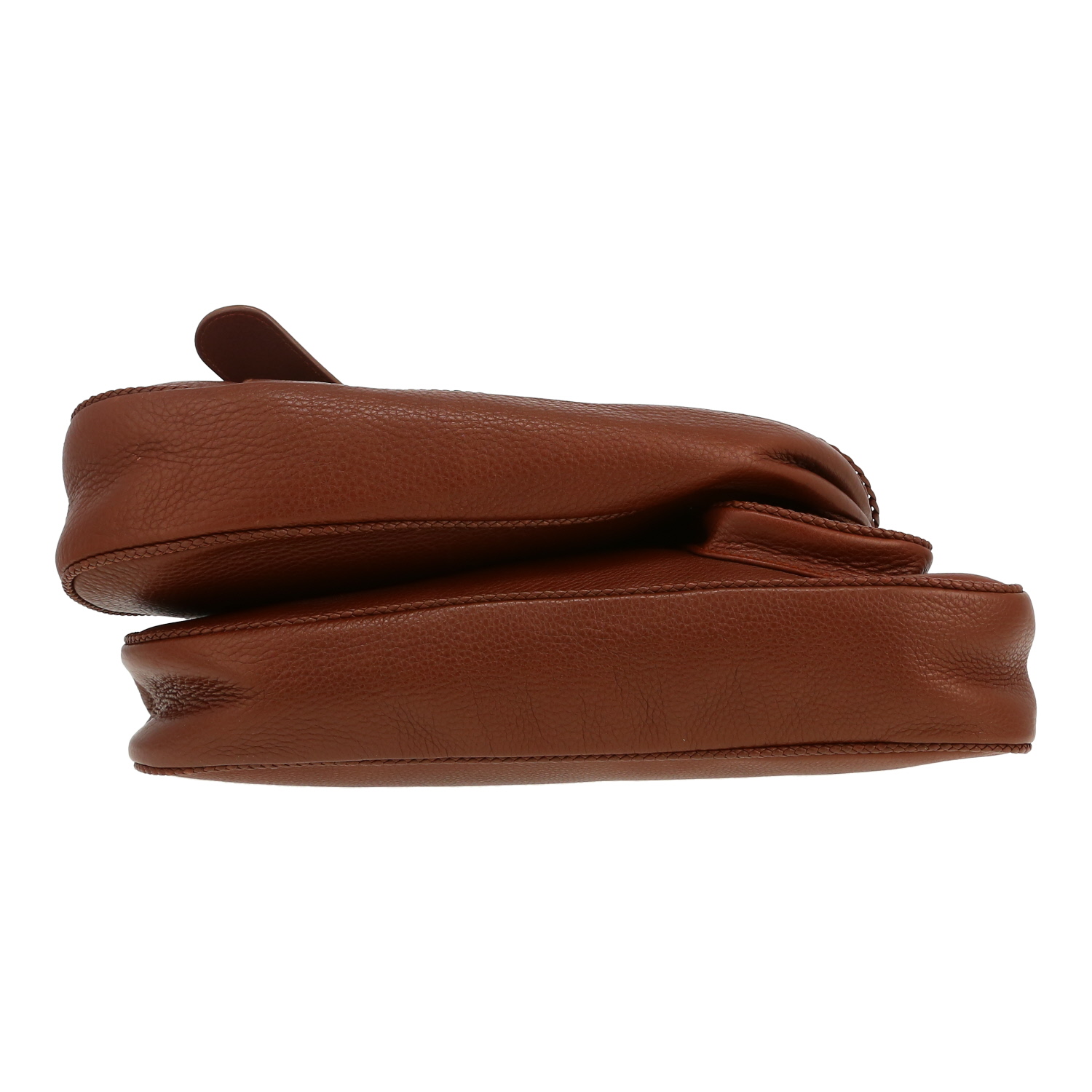 Dior Gaucho shoulder bag or handbag in brown leather - Detail D1