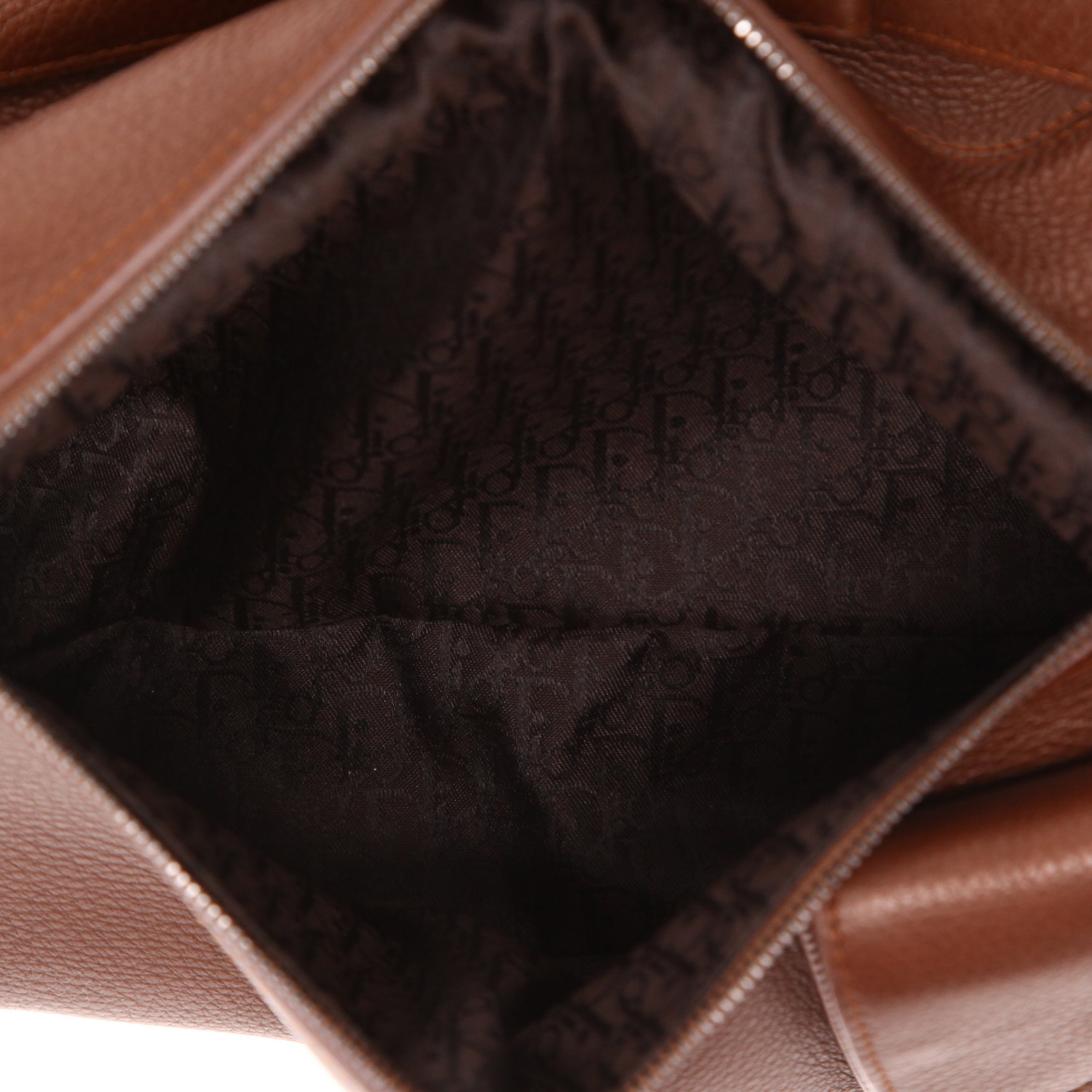 Bolso Dior «Gaucho» de cuero marrón, para llevar al hombro o en la mano - Detail D4