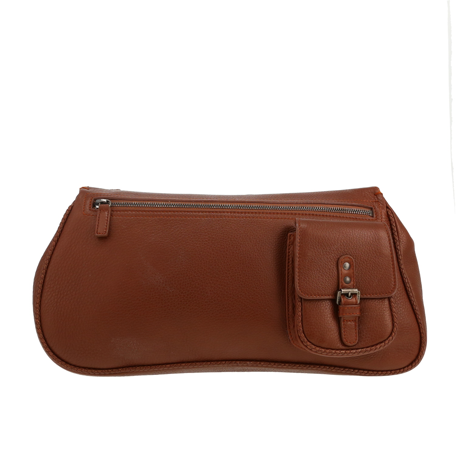 Bolso Dior «Gaucho» de cuero marrón, para llevar al hombro o en la mano - Detail D5