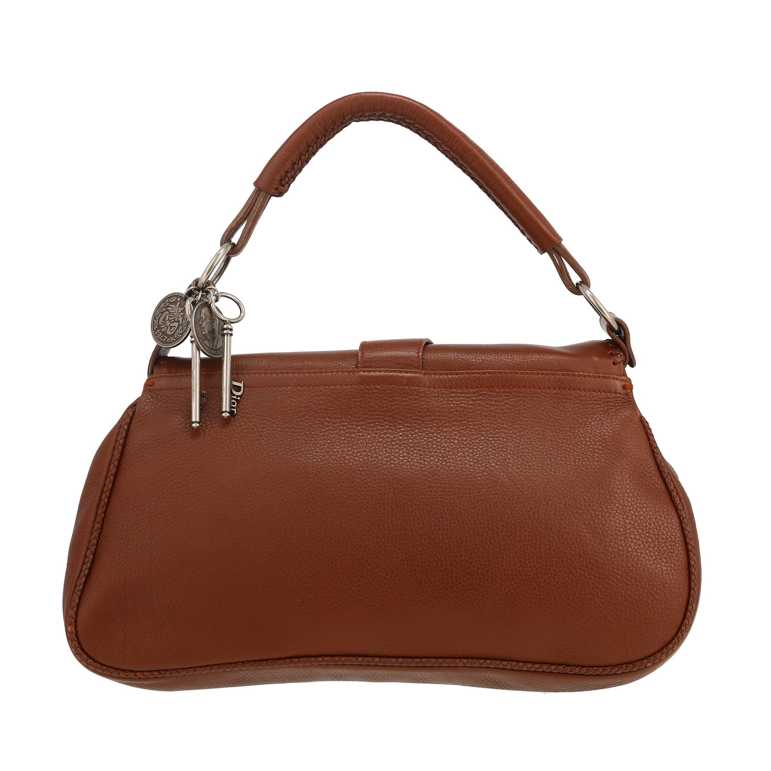 Bolso Dior «Gaucho» de cuero marrón, para llevar al hombro o en la mano - Detail D6