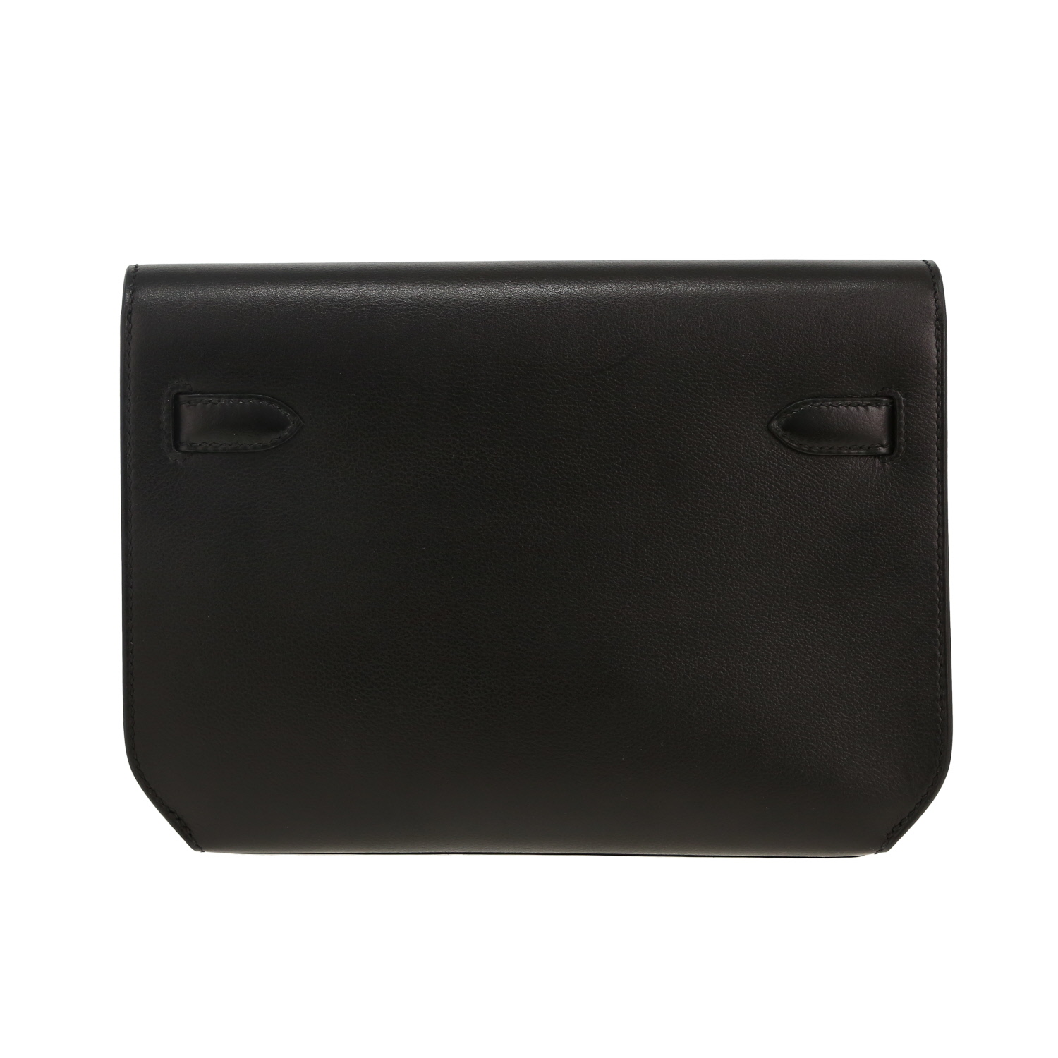 Bolsito de mano Hermès  Kelly Dépêches en cuero Evercolor negro - Detail D5