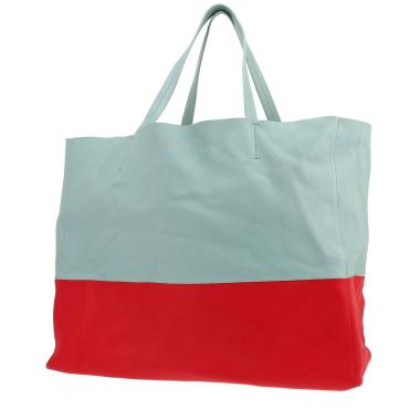 Shopping bag Celine  Cabas in pelle celeste e rossa