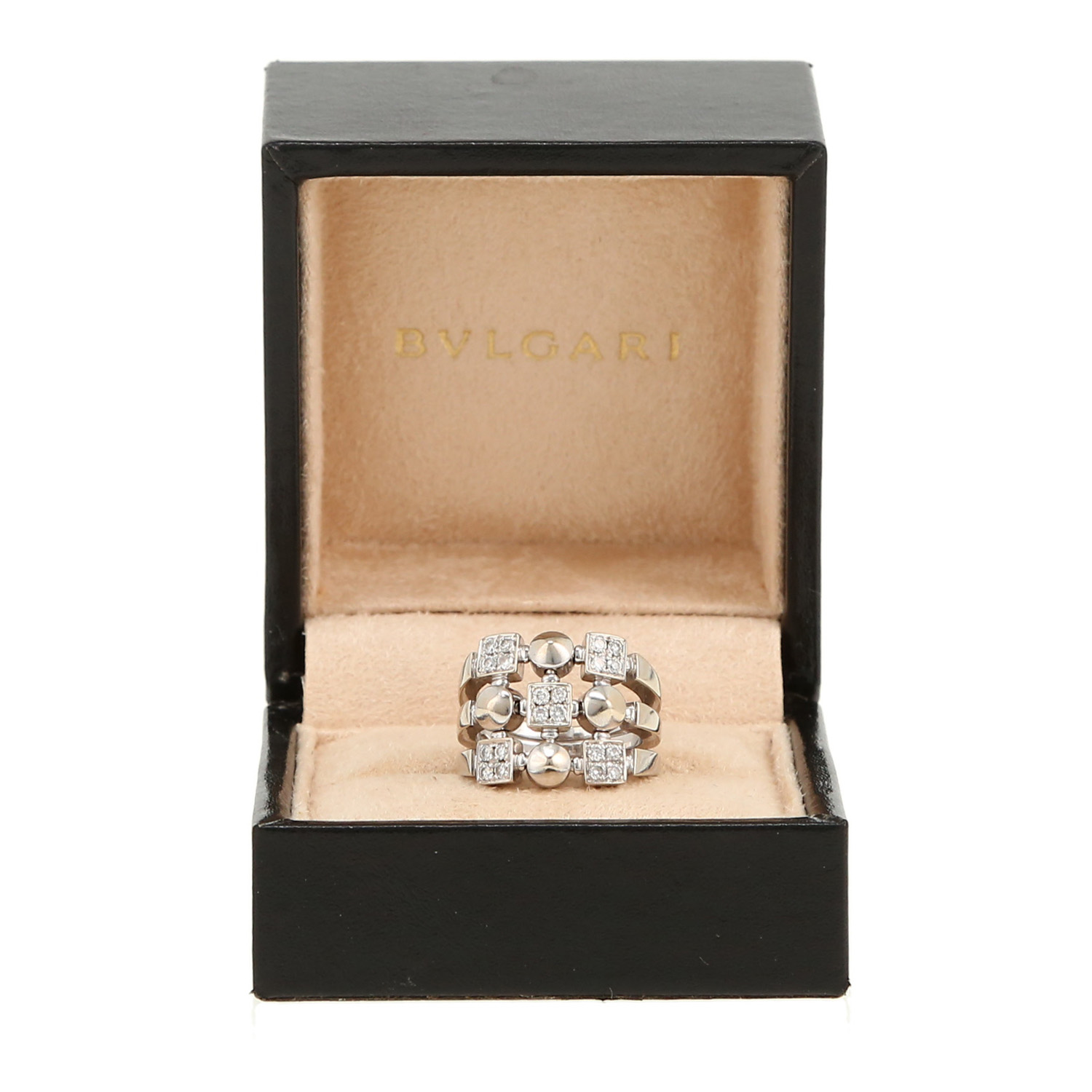Bulgari Lucéa large model ring in white gold and diamonds - Detail D2