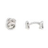 Paire de boutons de manchette Hermès  en argent - 00pp thumbnail