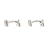 Paire de boutons de manchette Hermès  en argent - 360 thumbnail