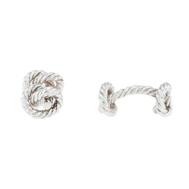 Coppia di gemelli Hermès  in argento