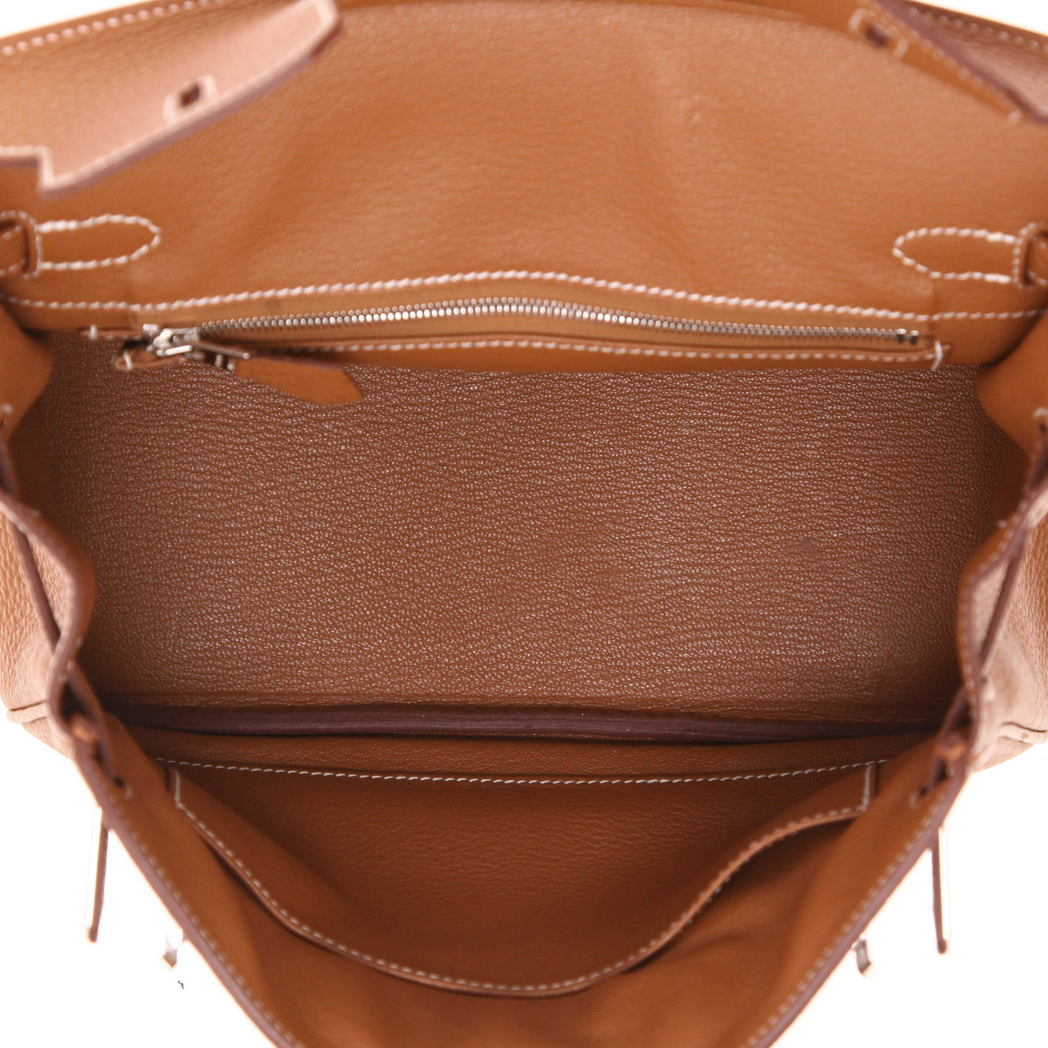 Sac à main Hermès  Birkin 25 cm en cuir togo gold - Detail D3
