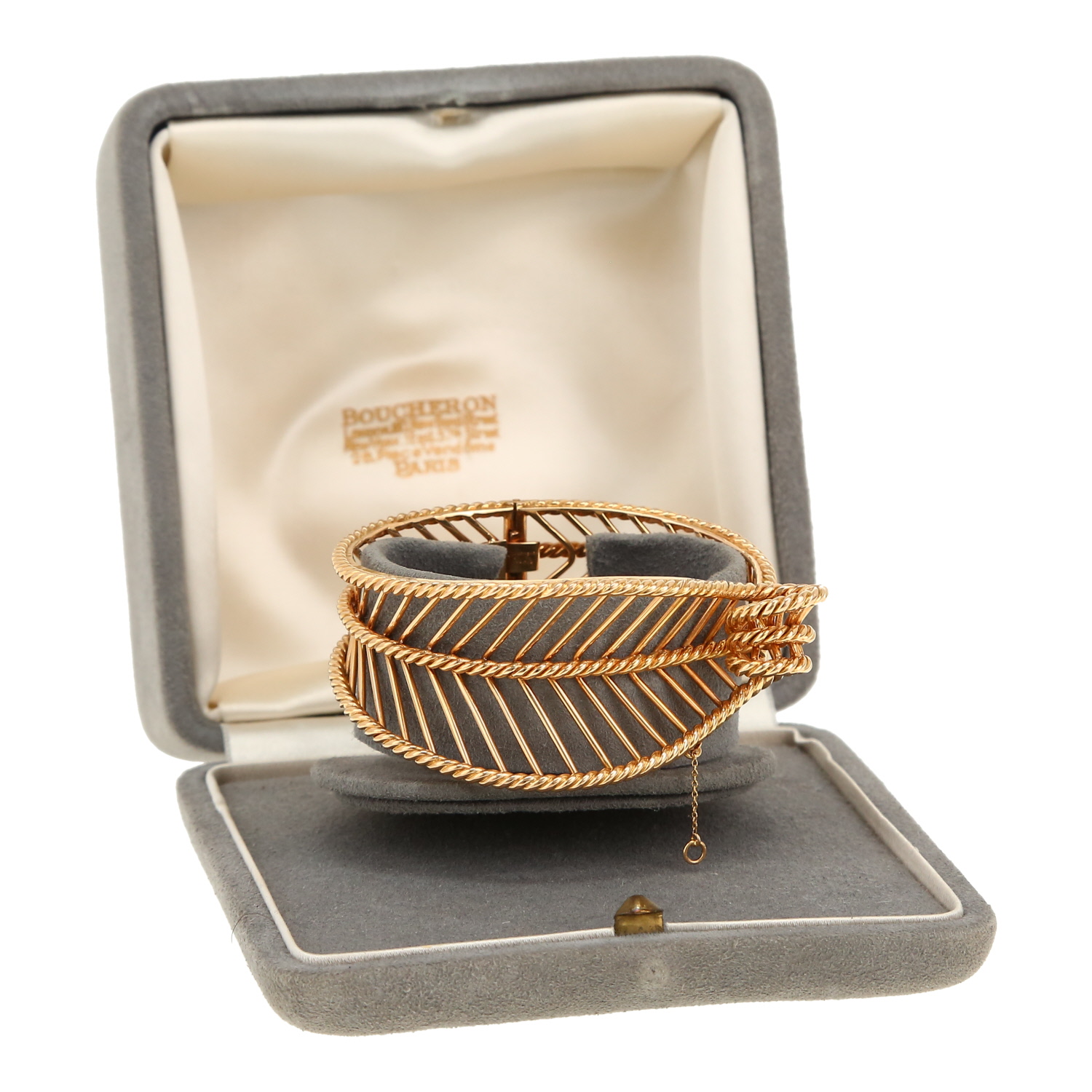 Brazalete época años 50 Boucheron  de oro rosa - Detail D2