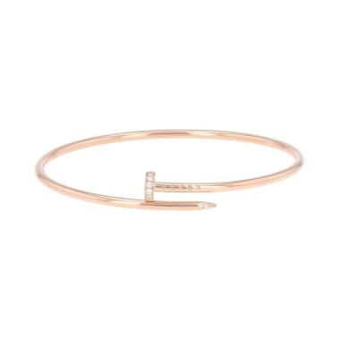 Cartier Juste un clou small model bracelet in pink gold and diamonds, size 19