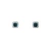 Paire de clous d'oreilles Fred Pain de Sucre en or blanc,  diamants et topazes bleues - 00pp thumbnail