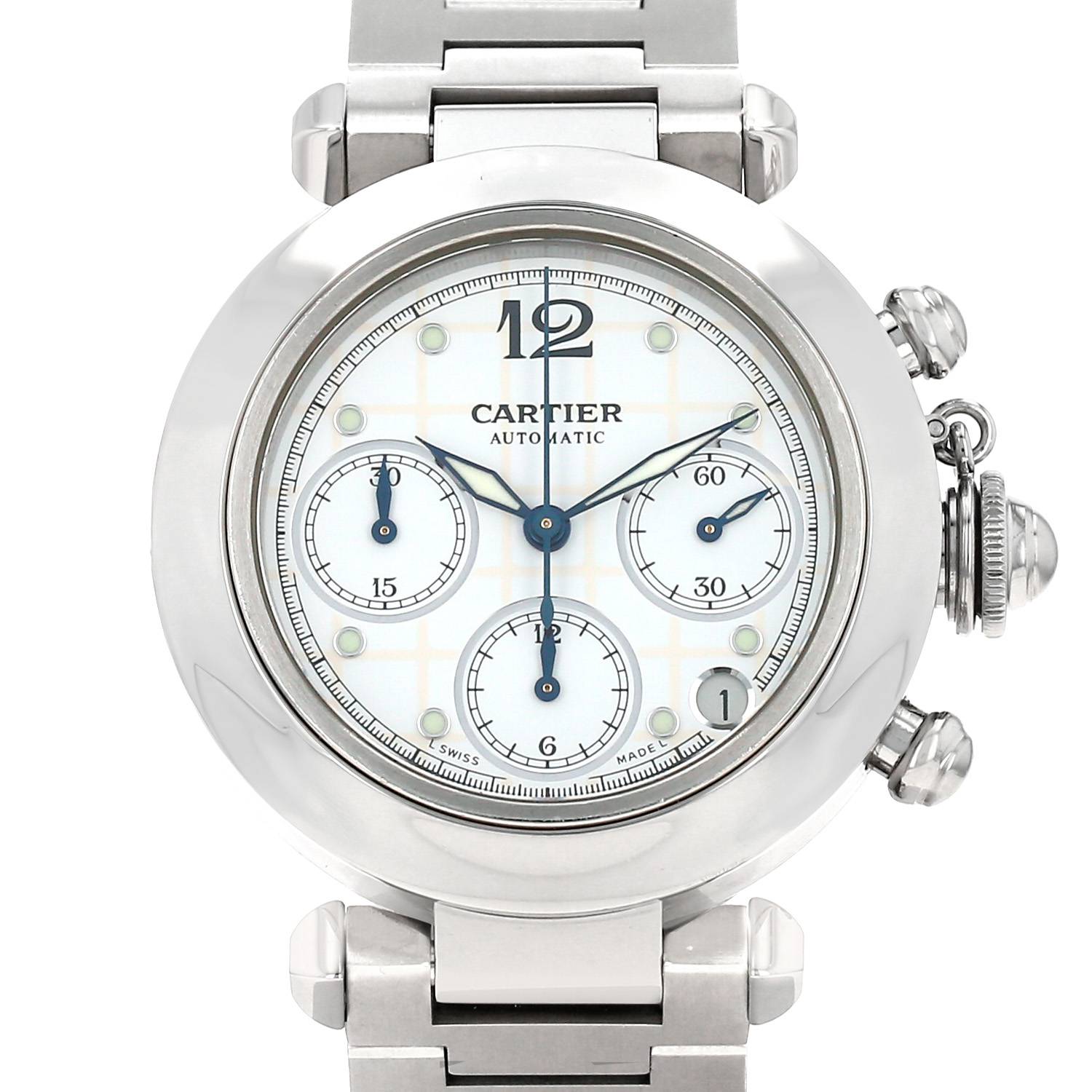Cartier Pasha Chrono in stainless steel Ref: Cartier - 2412 Circa 2000