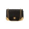 Sac à main Chanel  Mini Timeless en cuir matelassé chevrons noir - 360 thumbnail